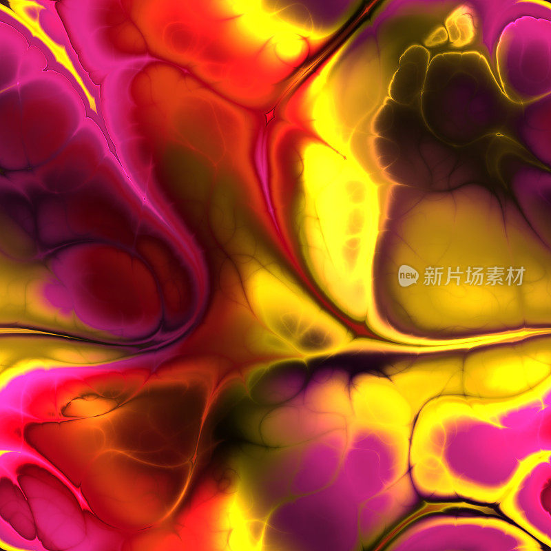 抽象的颜色分形大理石精神- HD无缝瓷砖图案- 13